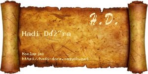 Hadi Dóra névjegykártya