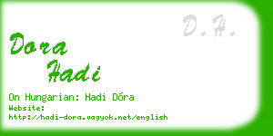 dora hadi business card